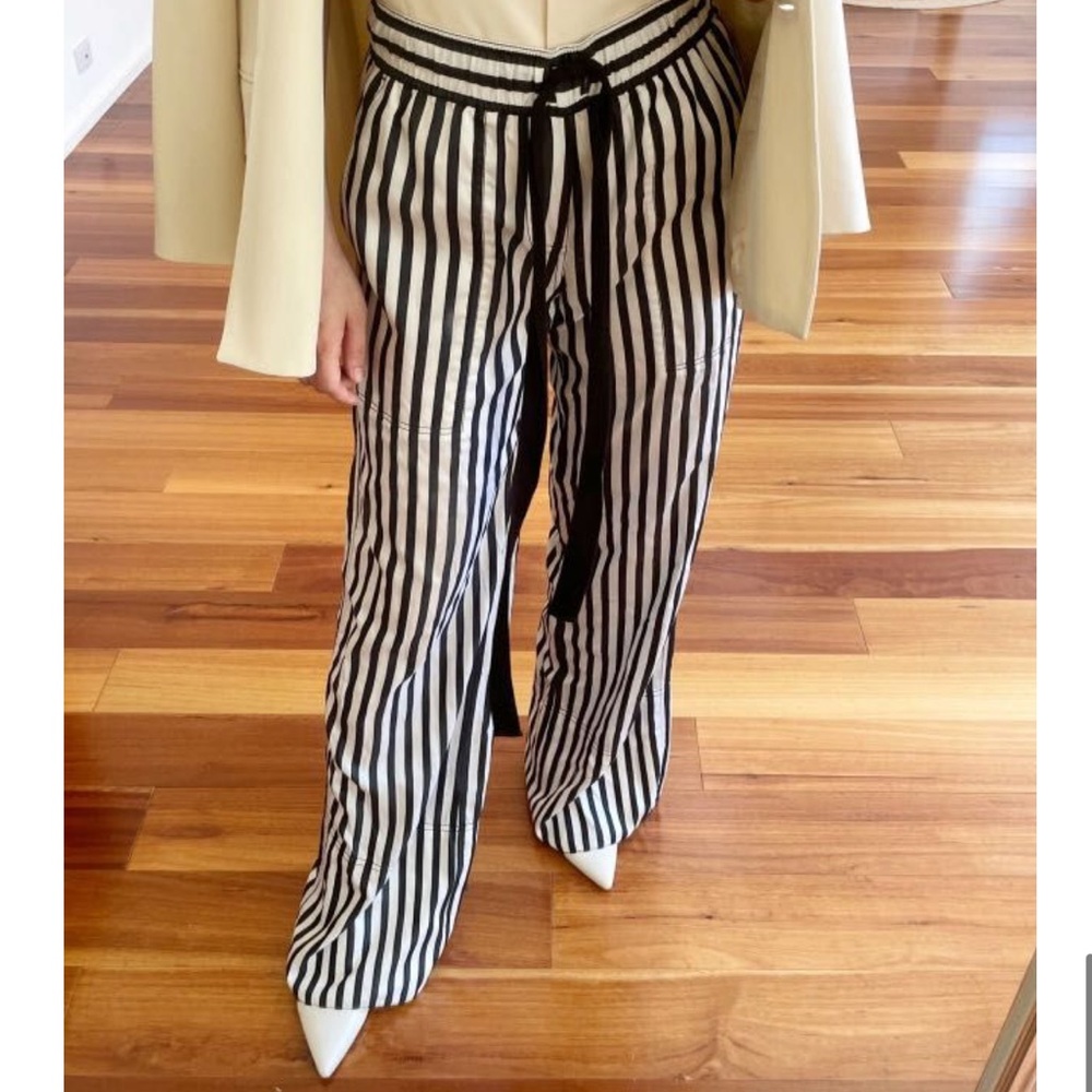 Derek Lam New York 100% Silk Wide Leg Pants (runway collection)